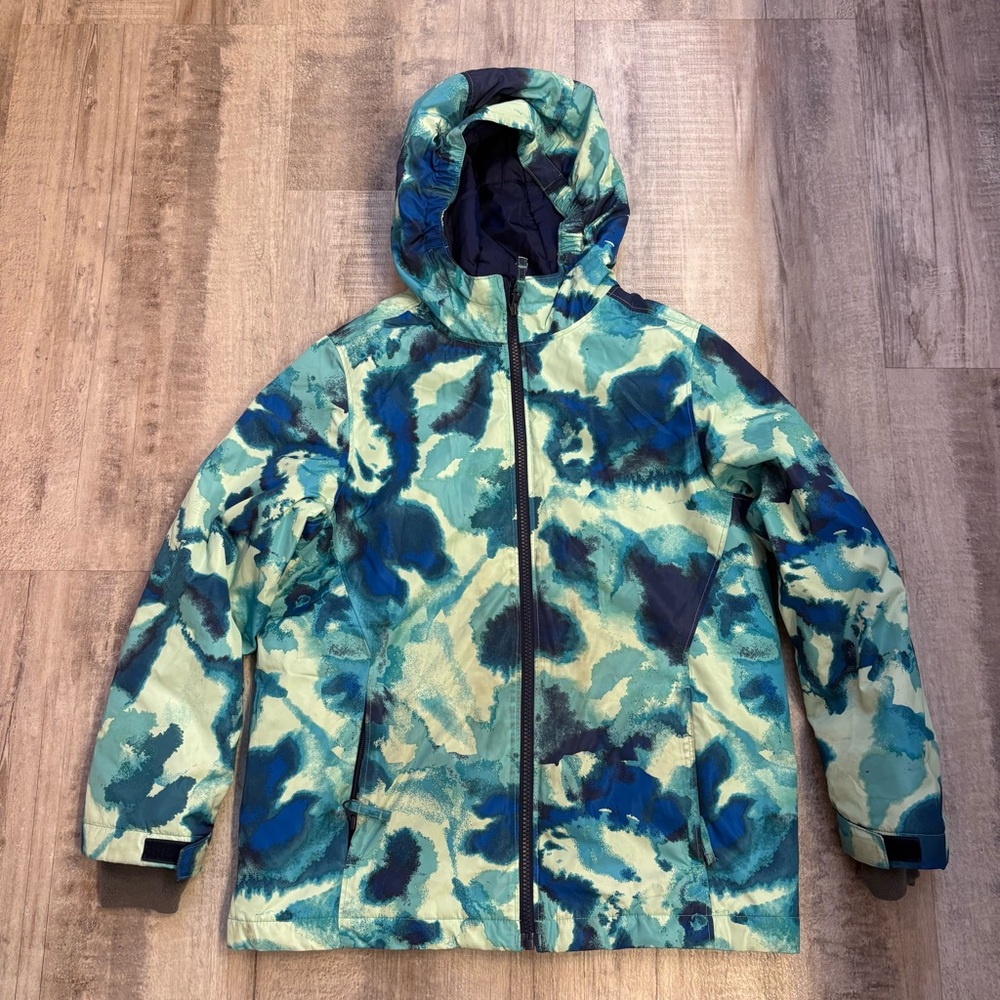 Lands' End Blue Green Girls Winter Coat Size 10-12